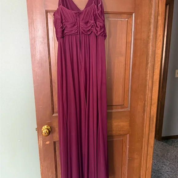 david's bridal burgundy prom dresses Azazie Kaitlynn Chiffon Cabernet Bridesmaid Dresses Size UK 28